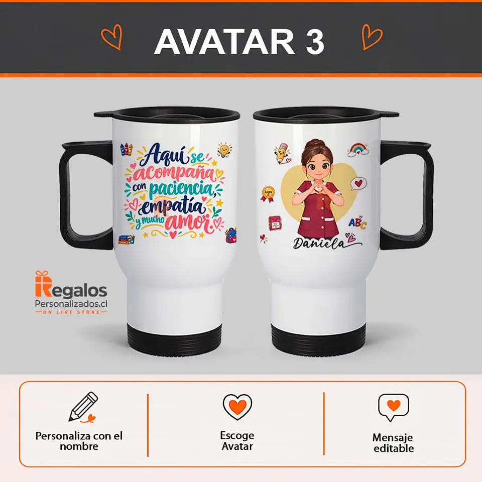 Mug térmico personalizado con diseño Educadora Diferencial 4