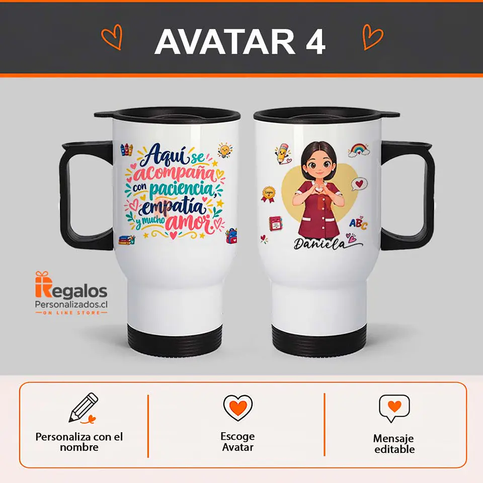 Mug térmico personalizado con diseño Educadora Diferencial 5