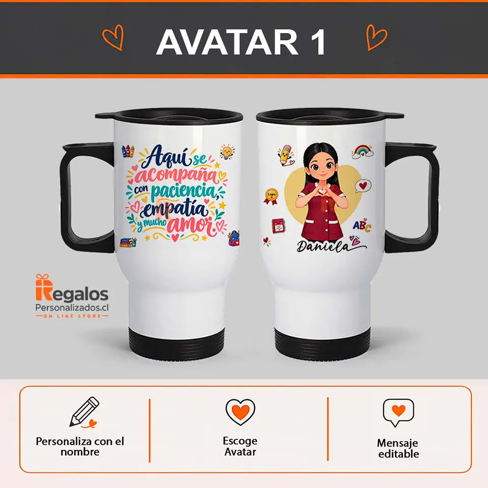 Mug térmico personalizado con diseño Educadora Diferencial 2