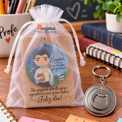 Llavero destapador Personalizado con diseño Profesor