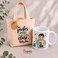 Tazón en tote bag personalizado con diseño Profesor - Miniatura 1
