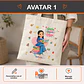 Bolsa lino diseño Técnico Educadora de Párvulos - Miniatura 2