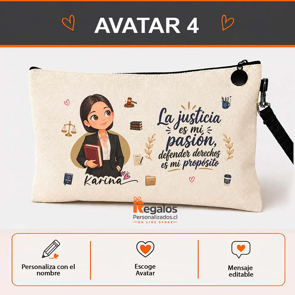 Estuche personalizado con diseño Abogada 5