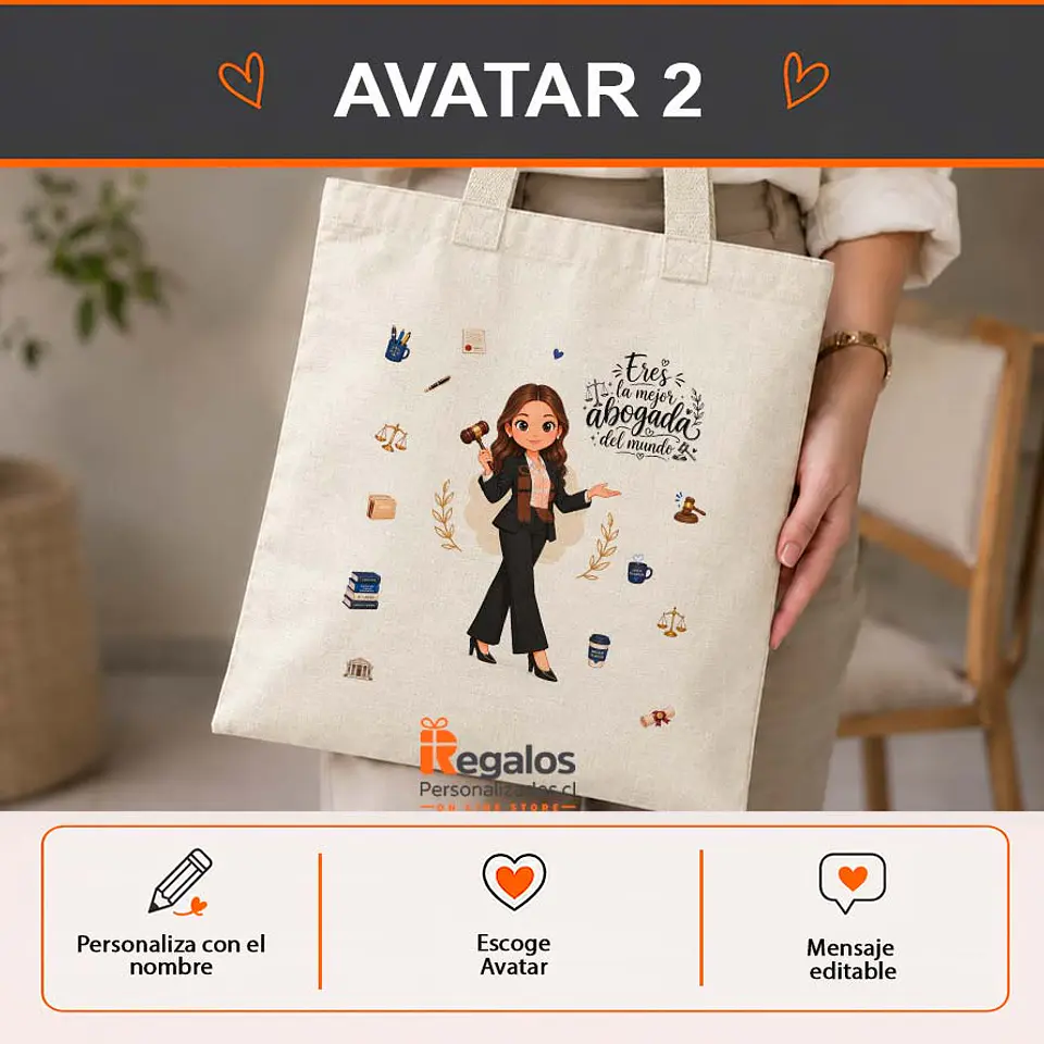 Bolsa lino personalizada con diseño Abogada 3