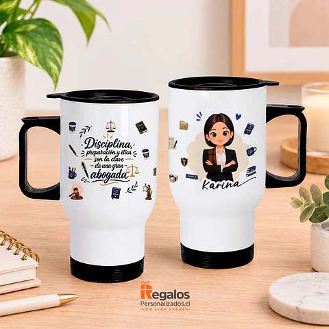 Mug térmico personalizado con diseño para Abogada