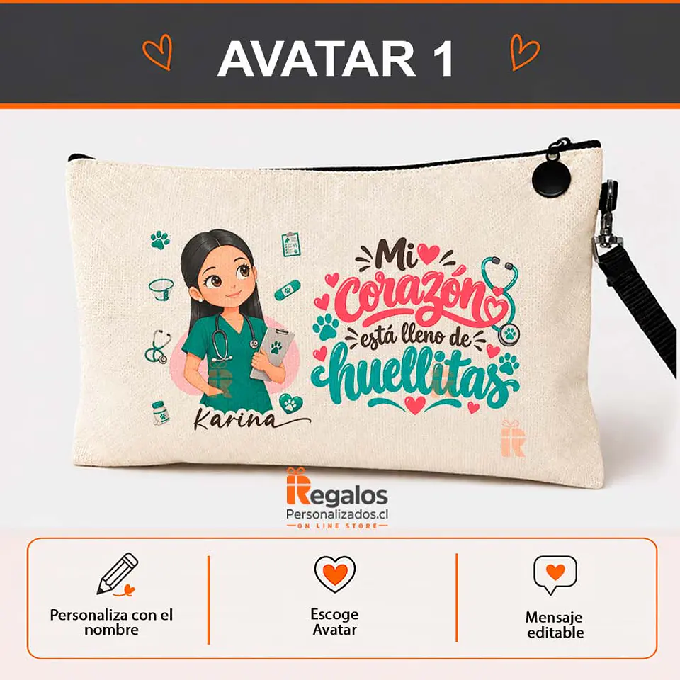 Estuche personalizado con diseño para Veterinaria 2