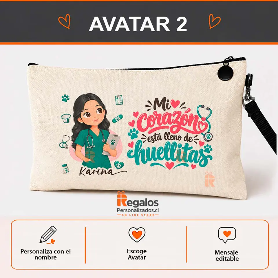 Estuche personalizado con diseño para Veterinaria 3