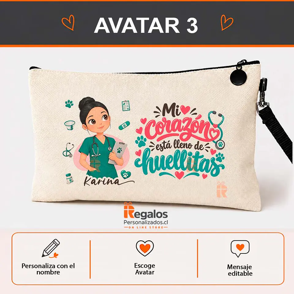 Estuche personalizado con diseño para Veterinaria 4