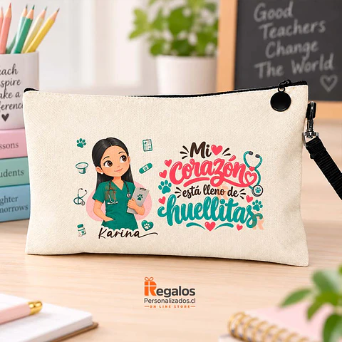 Estuche personalizado con diseño para Veterinaria