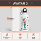 Botella de agua personalizada con diseño Veterinaria - Miniatura 4