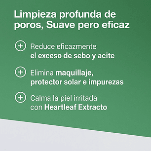 ANUA | Aceite limpiador facial control poros | Heartleaf Cleansing Oil – 20ml