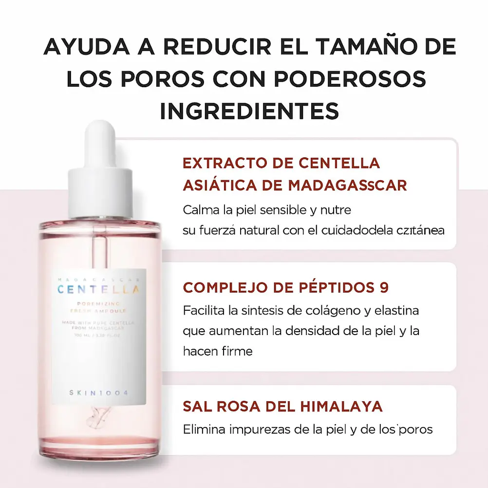 SKIN1004 Centella Poremizing Fresh Ampoule 100ml | Sérum Minimizador de Poros 2