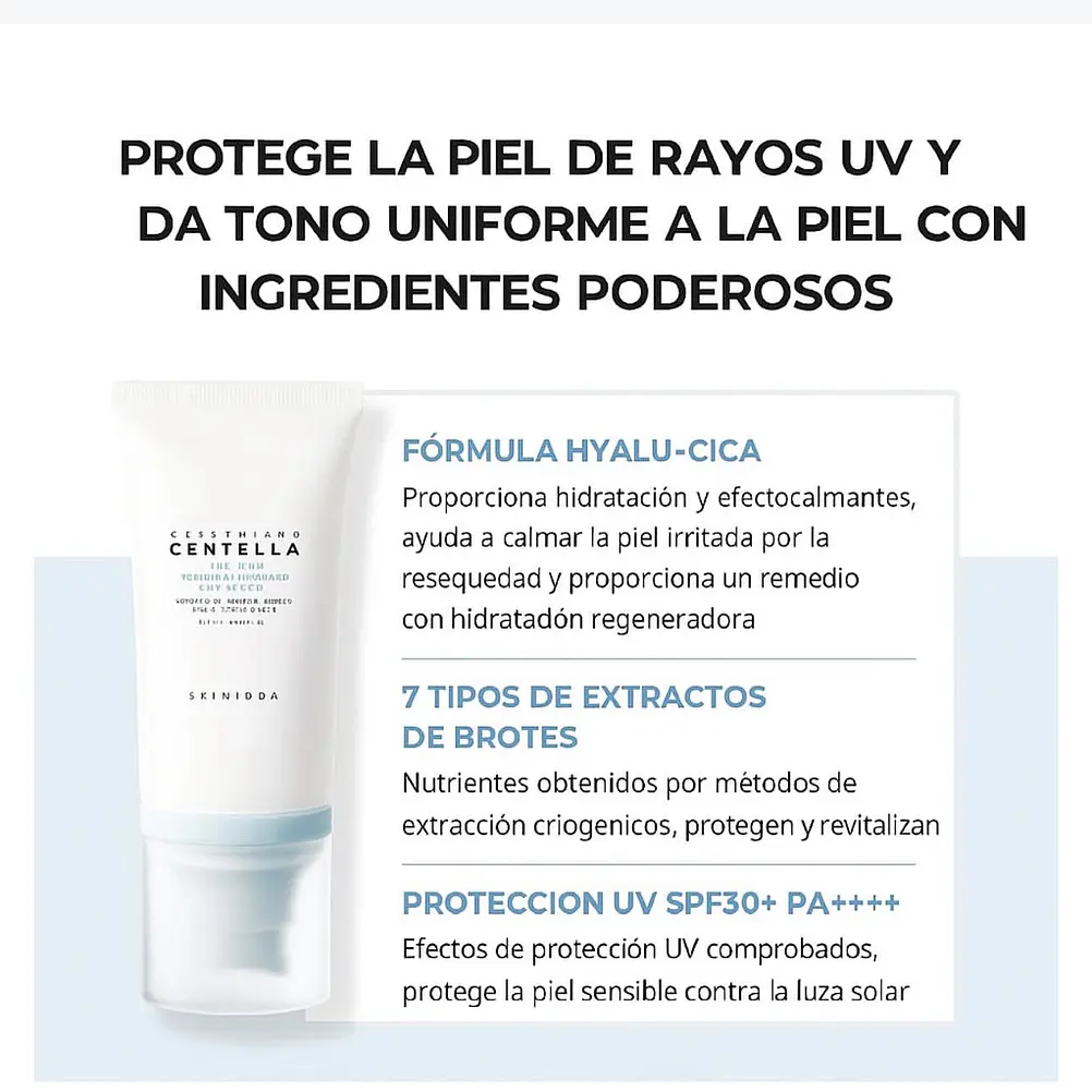 SKIN1004 Hyalu-Cica Water-Fit Sun Serum SPF50+ 50ml | Protector Solar Hidratante 2