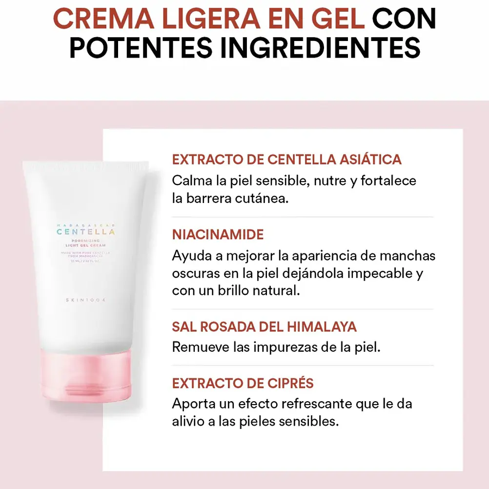 SKIN1004 Poremizing Light Gel Cream 75ml | Crema Gel para Poros y Elasticidad 3
