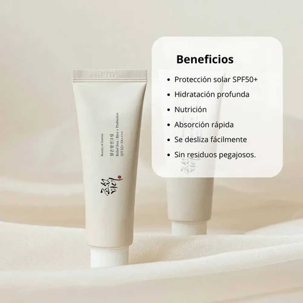 Beauty of Joseon Relief Sun Rice + Probiotics SPF50+ 50ml | Protector Solar Hidratante 3