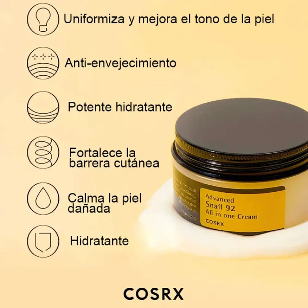 COSRX Advanced Snail 92 All In One Cream 100ml | Crema Reparadora con mucina de Caracol 3