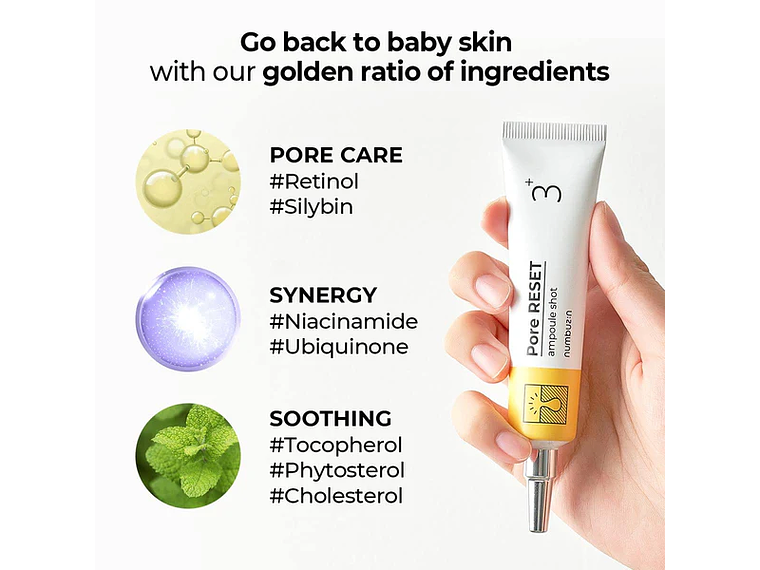 Numbuzin | Pore reset ampoule / Shot de Retinol anti-imperfecciones 25 ml 3