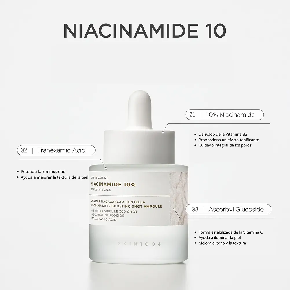 SKIN1004 Niacinamide 10% Shot Ampoule 30ml | Sérum Antimanchas e Iluminador 2