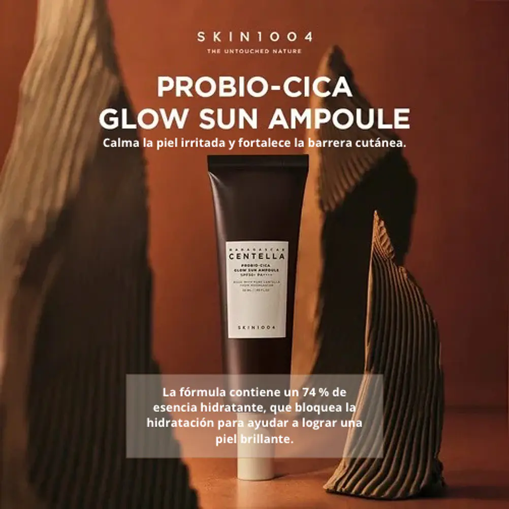SKIN1004 Probio-Cica Glow Sun Ampoule SPF50+ 50ml | Protector Solar con Probióticos 3