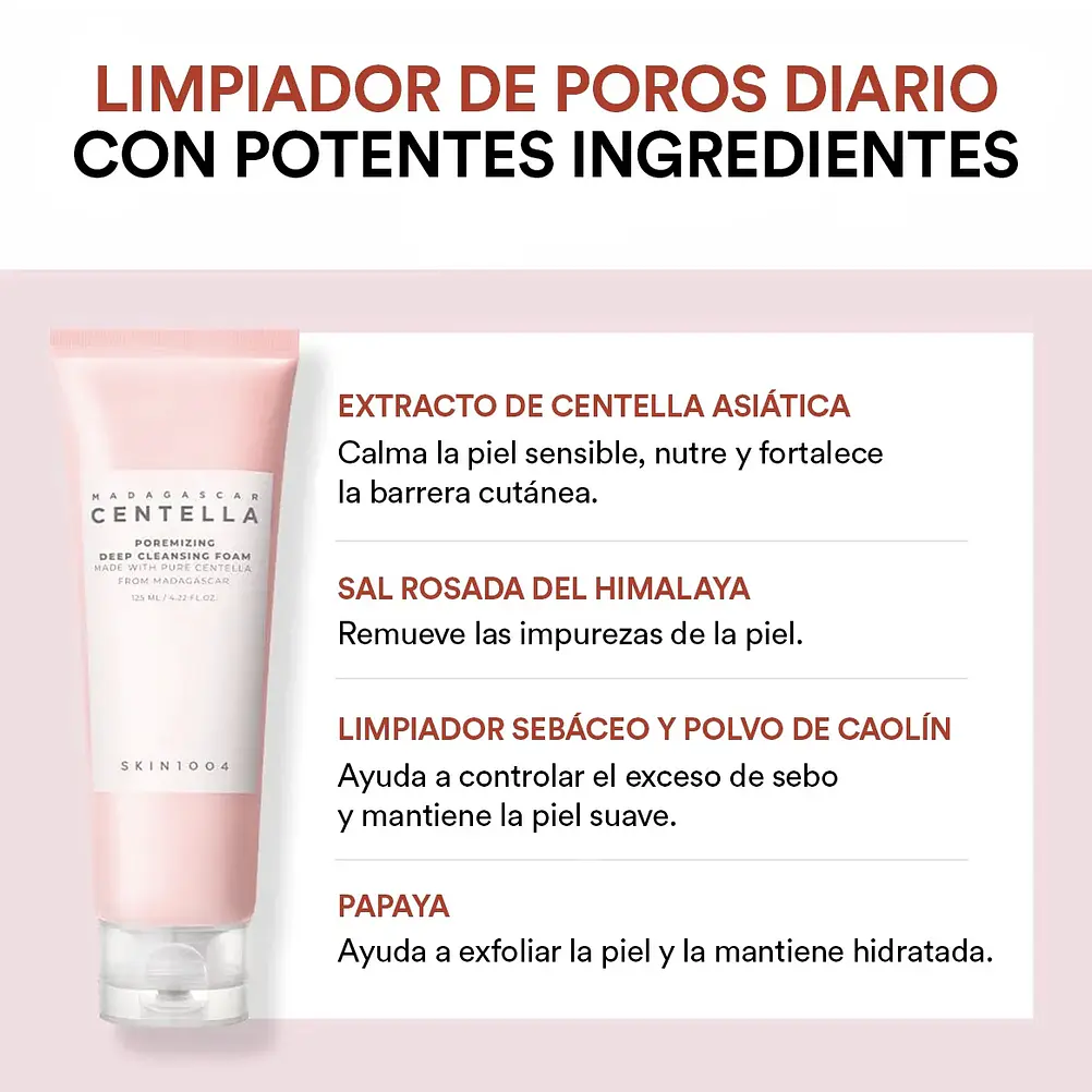 SKIN1004 Poremizing Deep Cleansing Foam 125ml | Limpiador para Poros 3