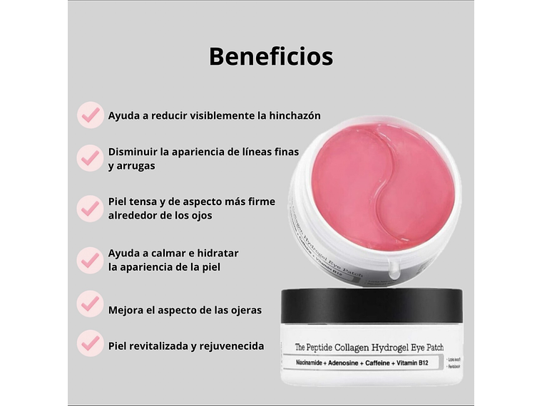 COSRX | The Peptide Collagen Hydrogel Eye Patch – Parches revitalizante ojos (85 g)  3