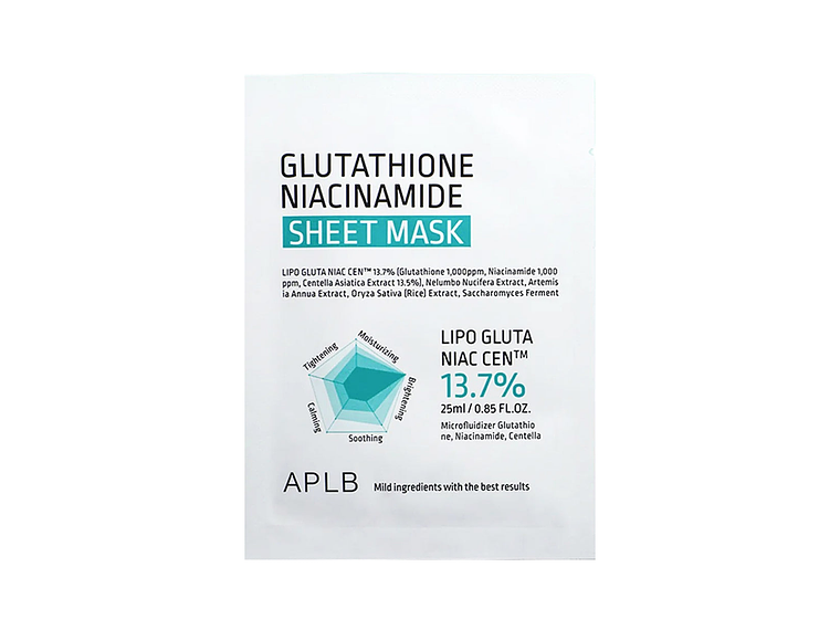 APLB | Mascarilla Facial Iluminadora con Glutatión y Niacinamida 1