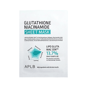 APLB | Mascarilla Facial Iluminadora con Glutatión y Niacinamida