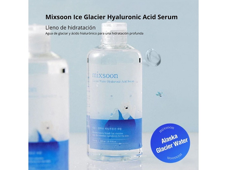 MIXSOON  | Glacier Water Hyaluronic - Serum Hidratación Profunda – 30ml 3