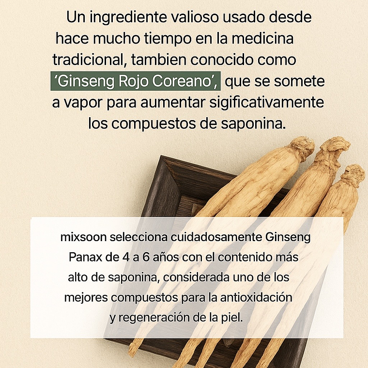 MIXSOON | Panax Ginseng Root – Tónico Antioxidante – 150 ml 3
