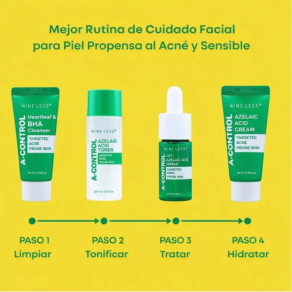 NINELESS A-Control Kit Travel Size 4 Mini Tallas | Kit Antiacné 2