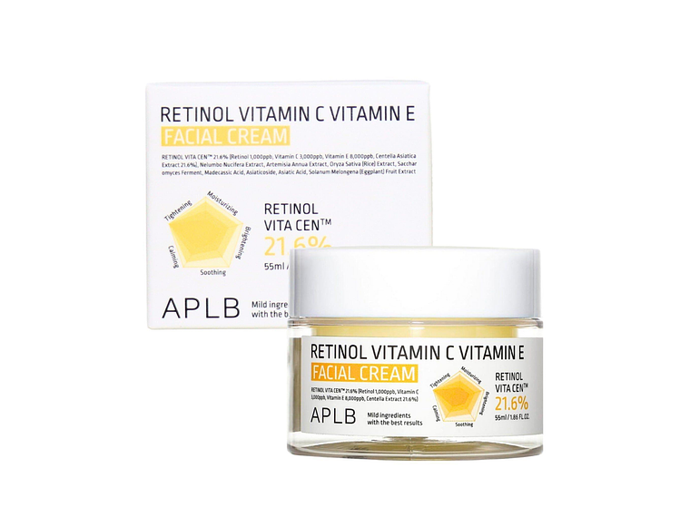 APLB | Retinol Vitamin C Vitamin E  – Crema Hidratante Revitalizante – 55ml 1