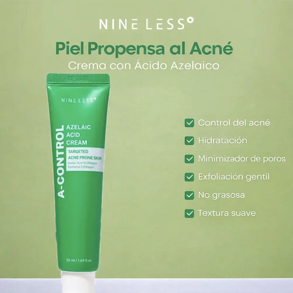 NINELESS Azelaic Acid Cream 50ml | Crema Antiacné y Antirojeces 3