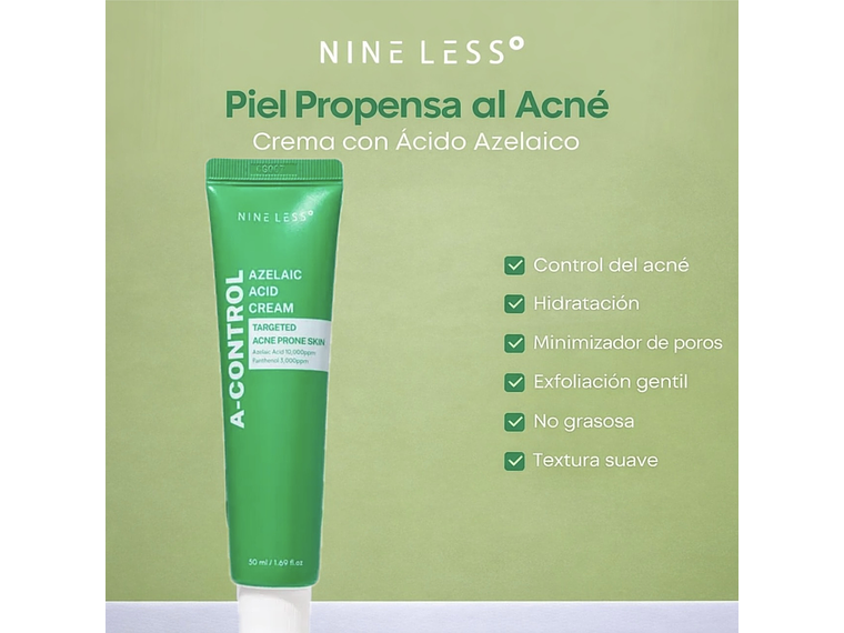 NINELESS | Azelaic Acid Cream – Crema Antiacné / Antirojeces Piel Sensible – 50ml 3