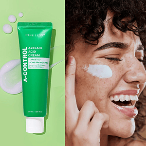 NINELESS | Azelaic Acid Cream – Crema Antiacné / Antirojeces Piel Sensible – 50ml