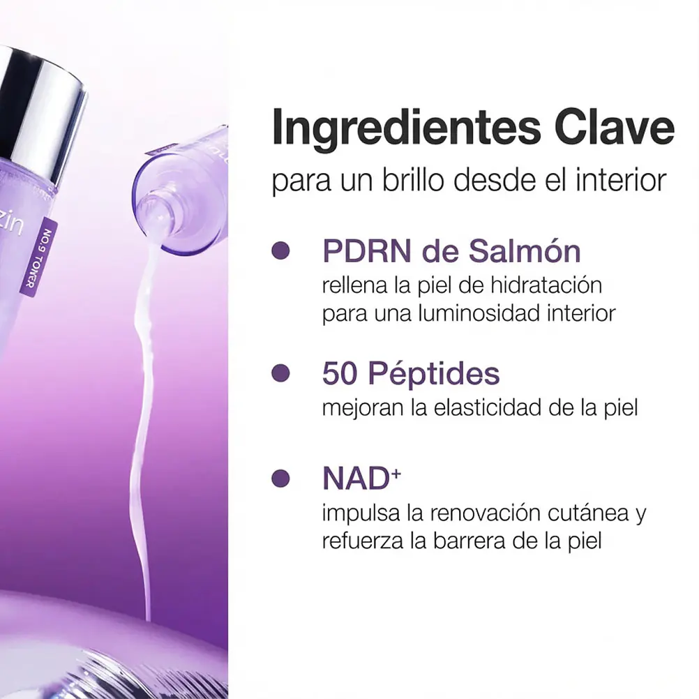 NUMBUZIN No.9 NAD+ PDRN Glow Boosting Toner 150ml | Tónico iluminador y revitalizant 3