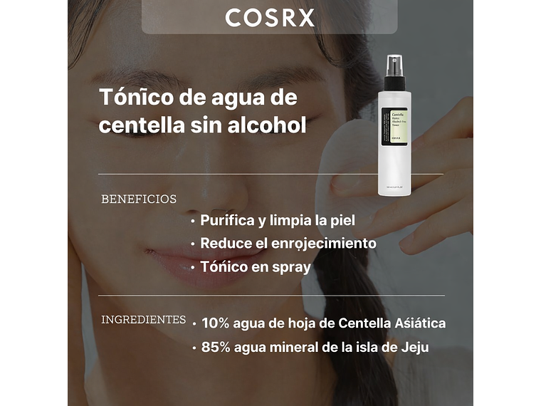 COSRX | Tónico Facial Calmante Centella Water Alcohol-Free – 150 ml 3