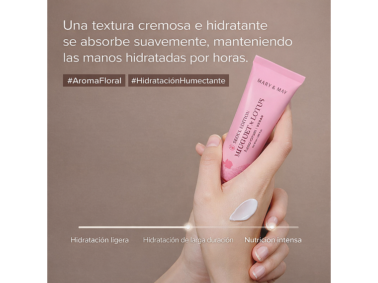 MARY&MAY | Crema de Manos Hidratante y Suavizante Muguet & Lotus – 50 ml 3