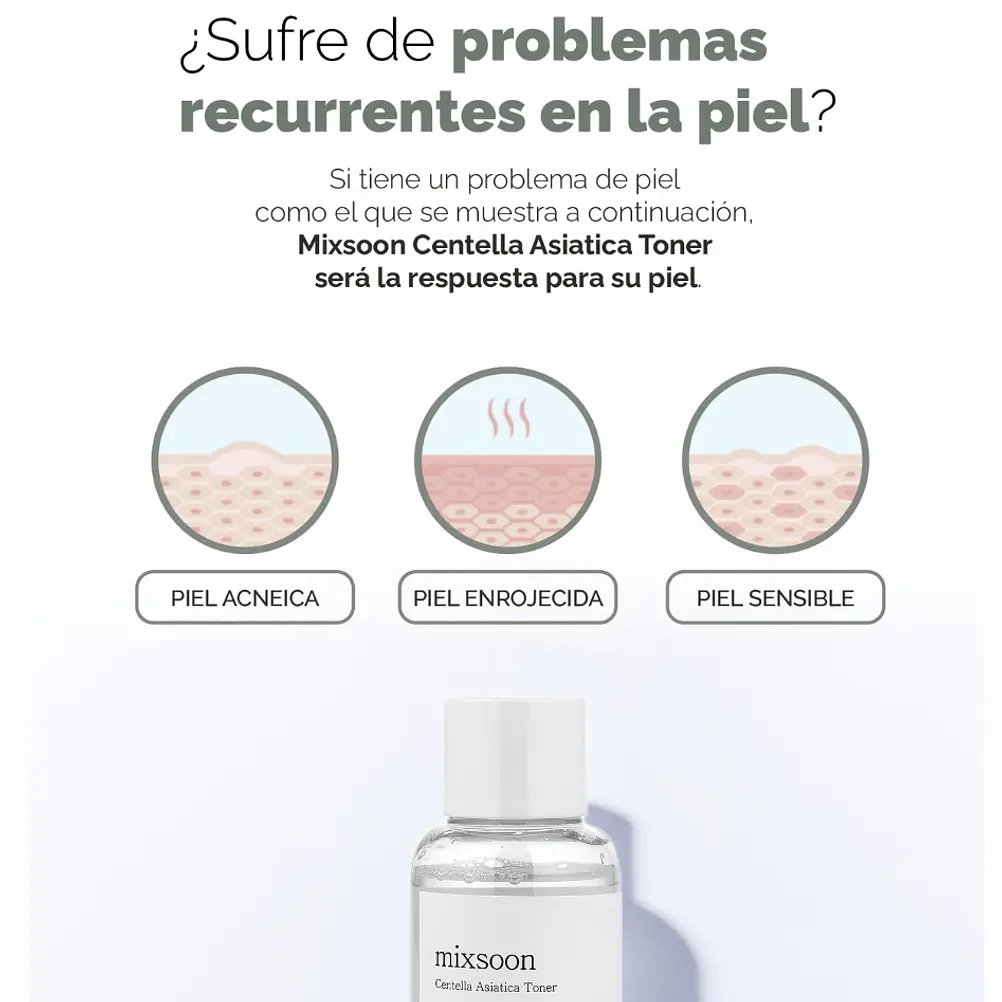 MIXSOON Centella Asiatica Toner 150ml | Tónico calmante con centella asiática 3