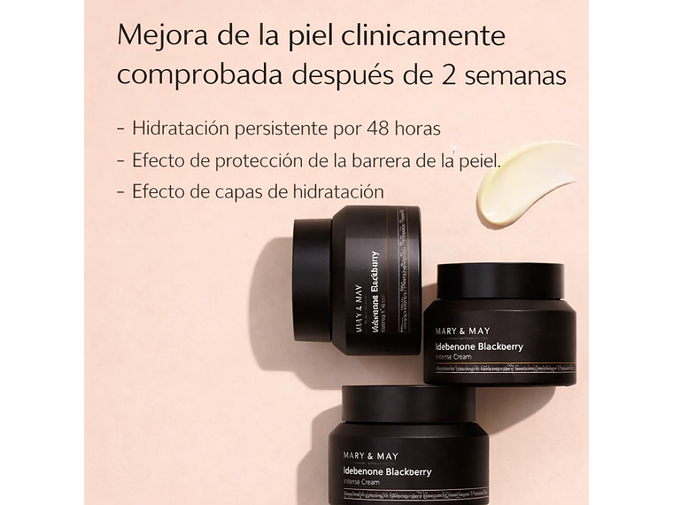 Mary & may | Crema antioxidante idebenone blackberry  - 70 GR 3