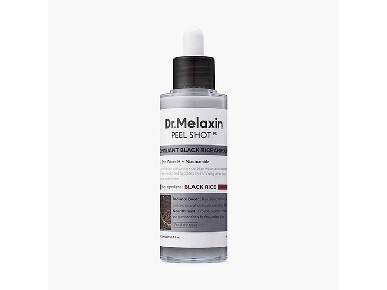 DR.MELAXIN | Peel Shot Exfoliating Black Rice Ampoule – Ampolla Exfoliante Purificante de Arroz Negro 1