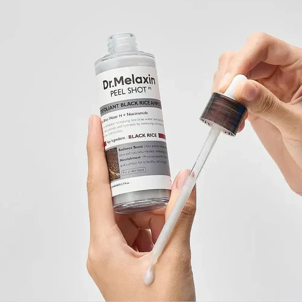 DR. MELAXIN Peel Shot Exfoliating Black Rice Ampoule 80ml | Ampolla exfoliante de arroz negro 2