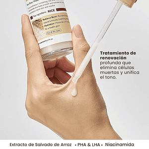 DR.MELAXIN | Peel Shot Exfoliating White Rice – Ampolla Exfoliante Iluminadora de Arroz Blanco – 80 ml