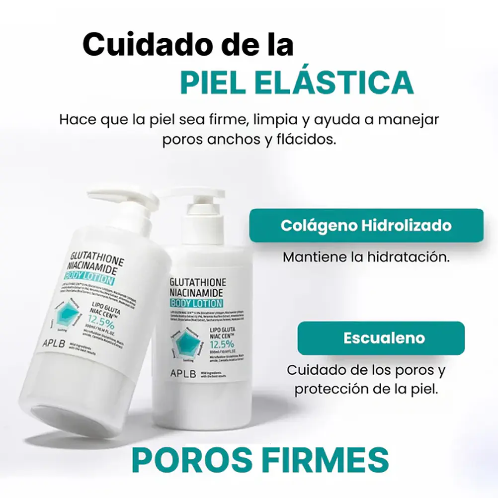 APLB Glutathione Niacinamide Body Lotion 300ml | Loción corporal iluminadora 2