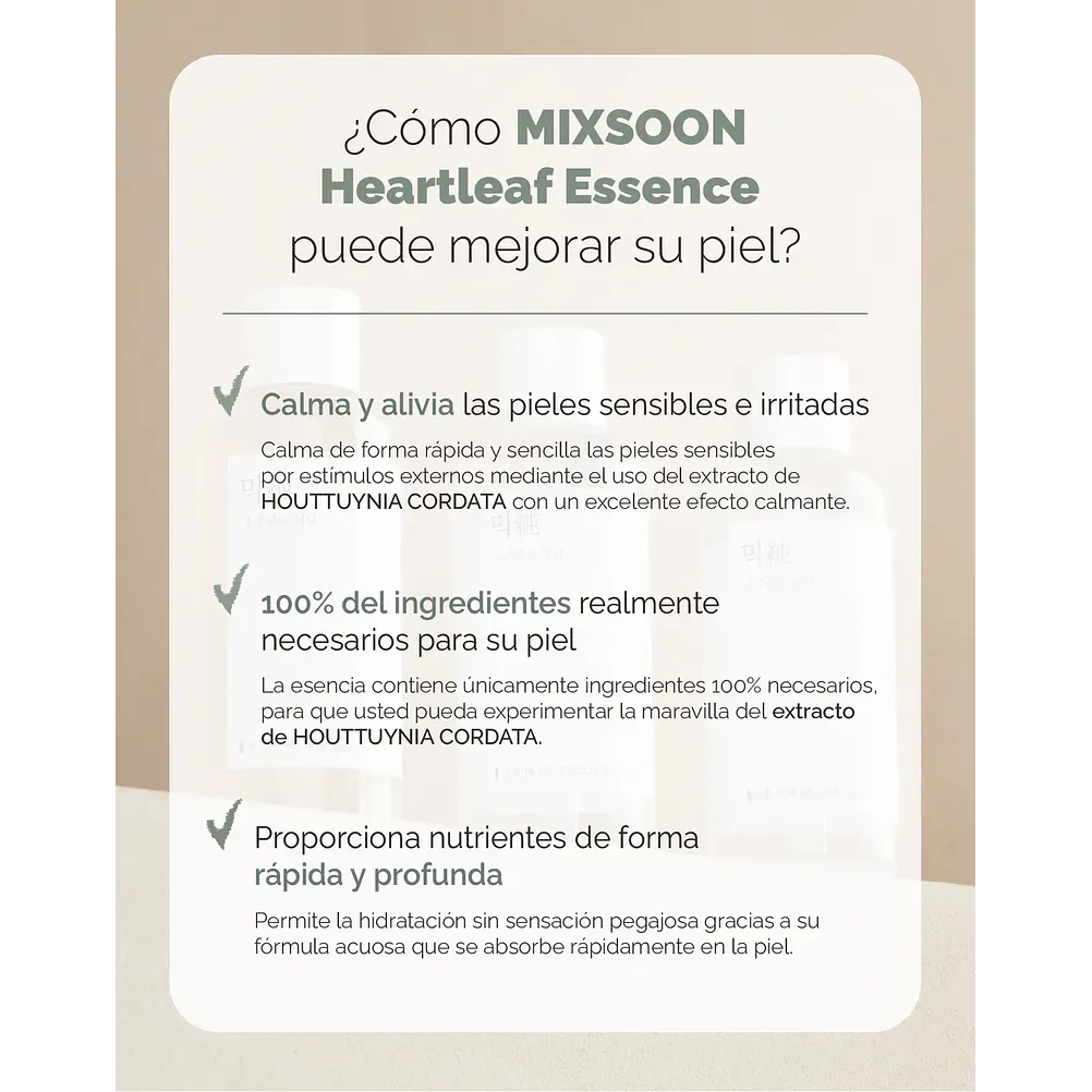 MIXSOON | Heartleaf Calming - Esencia Calmante Antienrojecimiento - 100 ml 3