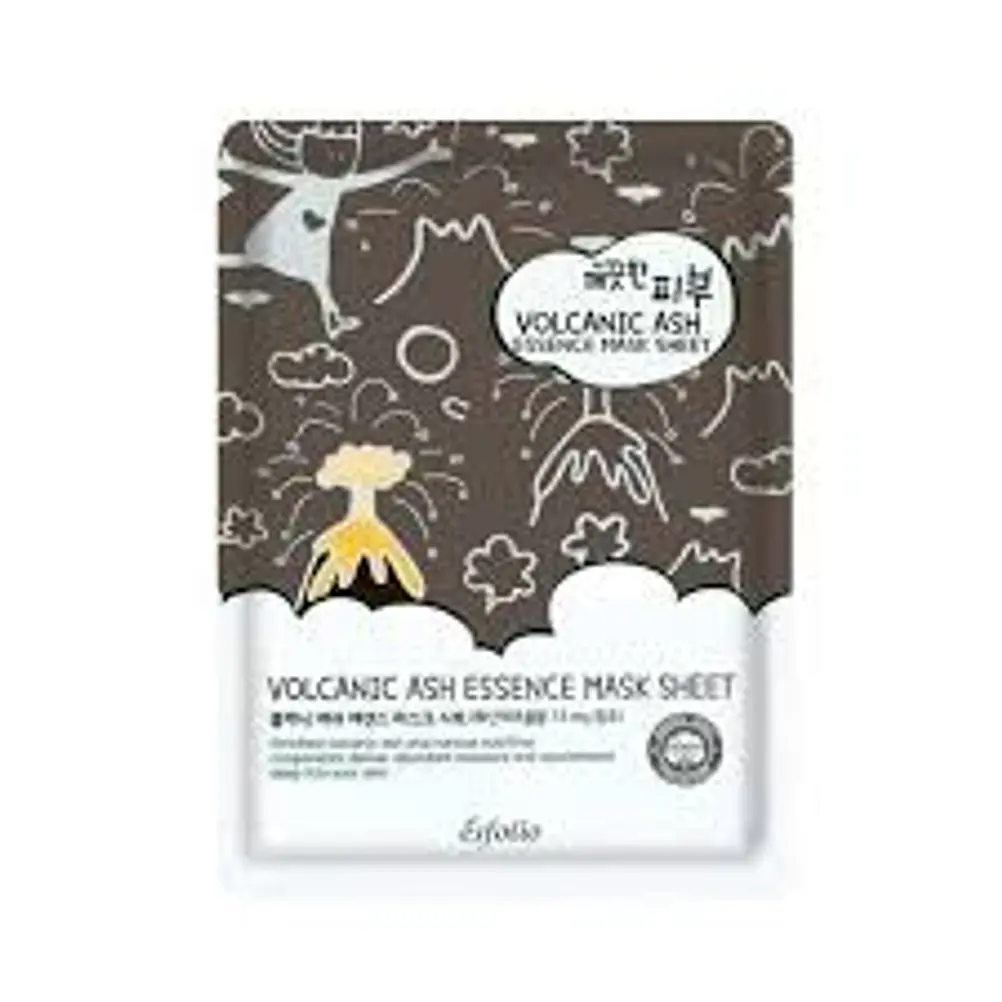 ESFOLIO | Pure Skin Volcanic Ash Essence Mask Sheet – Purificante de Ceniza Volcánica - 1 Pieza  1