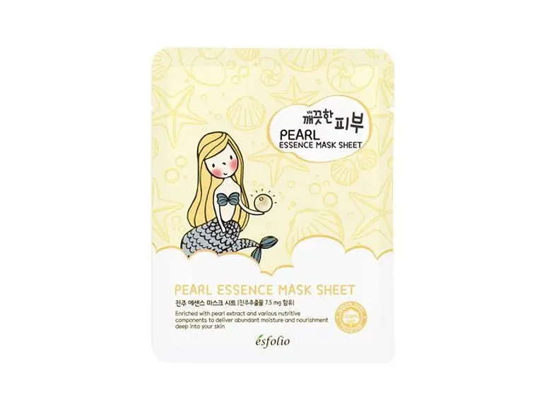 ESFOLIO | Pure Skin Pearl Essence Mask Sheet – Mascarilla Iluminadora de Perla - 1 pieza  1