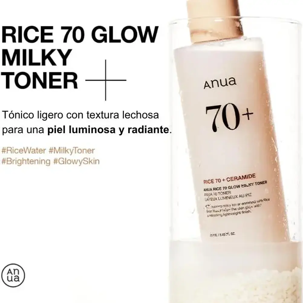 Rice | 70 Glow Milky Toner 250ml Tónico Facial Hidratante e Iluminador 3