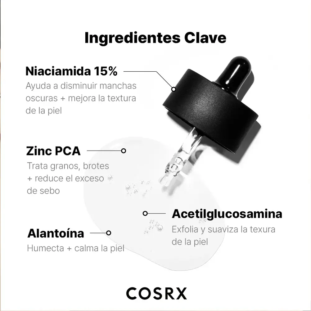 COSRX | The Niacinamide 15 Serum 20ml - Sérum Facial Poros, Sebo y Marcas de Acné 2