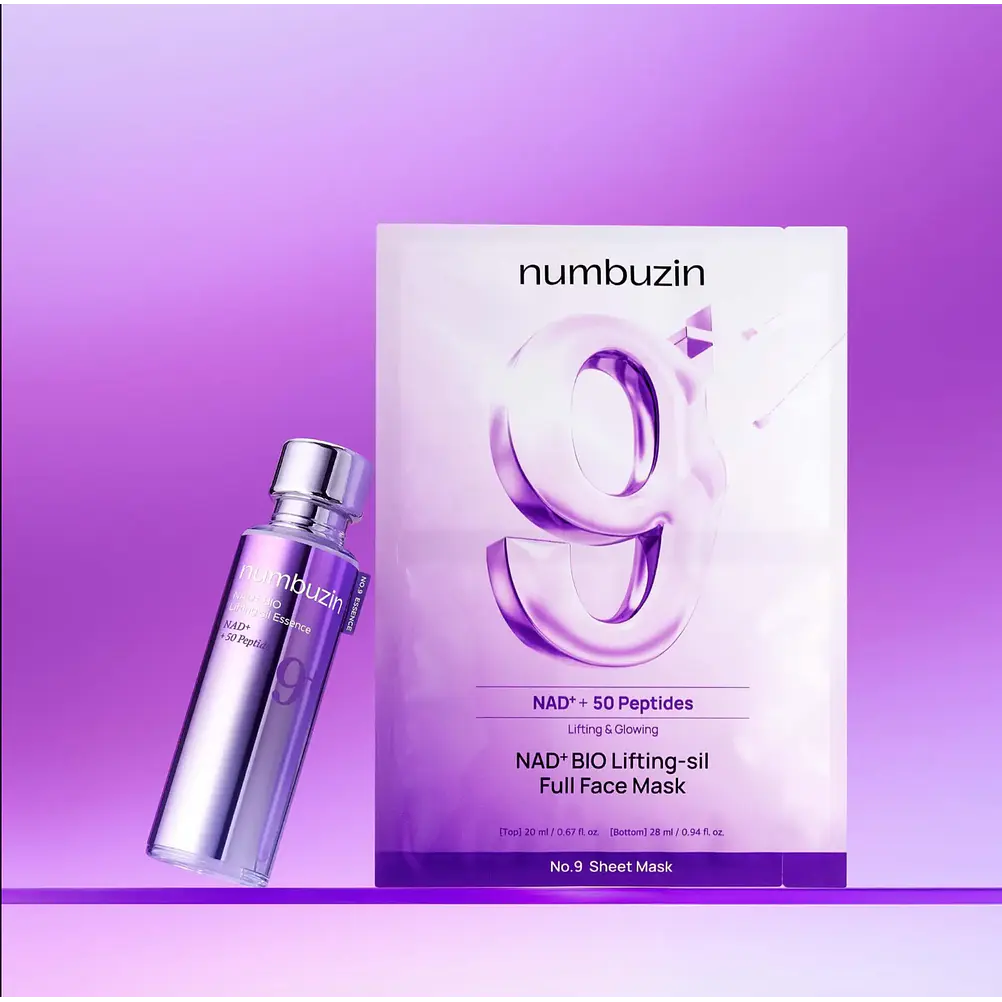 Numbuzin No.9 NAD Bio Lifting Essence 50ml + Mascarilla  4