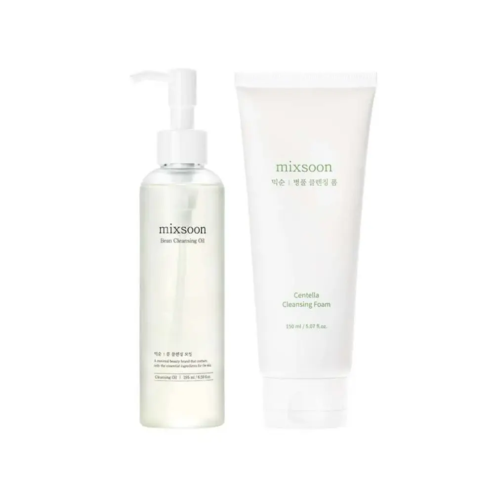 Mixsoon Double Cleansing Set (Oil 195ml, Foam 150ml) 2